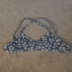 Jolyn Blue Floral Bikini Top